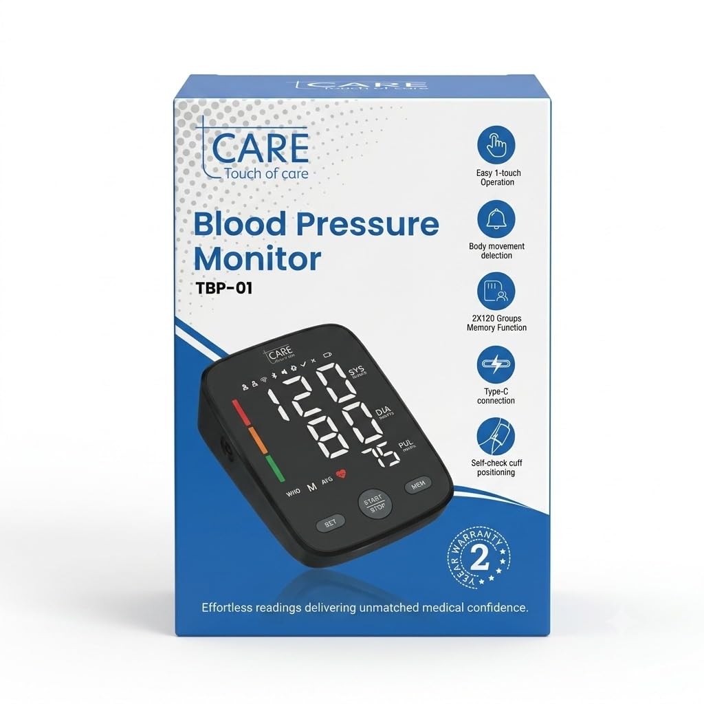 Blood Pressure (Monitor TBP-01) | 2x120 Memory Groups, USB or Battery Powered, Body Movement Detection, Self-check Cuff Positioning, LCD Digital Display-image-35