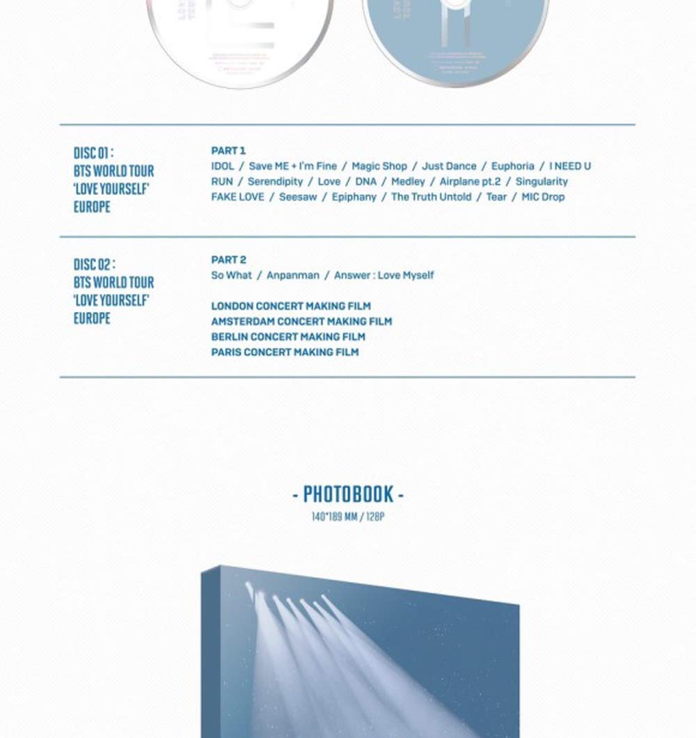 K-POP・アジア BTS DVD EUROPE BTS WORLD TOUR LOVE YOURSELF EUROPE DVD - Kpop USA