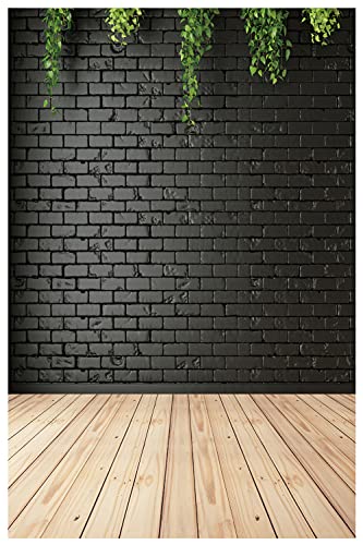 Fondo fotográfico vinilo 5x7 pies diseño piso madera miniatura 1