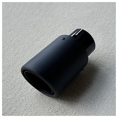 Embout d'échappement voiture en carbone mat noir pour tuyau universel 63mm-76mm