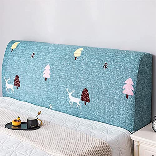 Housse Tête Lit Élastique Tout Compris Dossier Lit Bois/Cuir Housse Protection Anti-Poussière Décoration Chambre À Coucher Style Nordique Housse Tête Lit pour Lit Simple/King/Double,C,120cm Cover