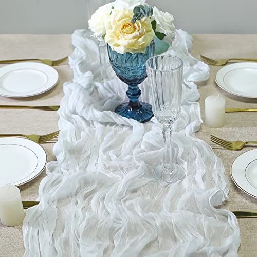 Konelia 5Pack 13Ft Cheesecloth Table Runner Rustic Gauze Tablerunner For Wedding Party Fall Christmas Shower Farmhouse Kitchen Dining Table Decorations #TOP3
