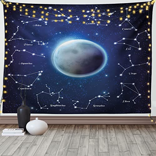 ABAKUHAUS Astronomia Arazzo, Segni Zodiacali Circa...