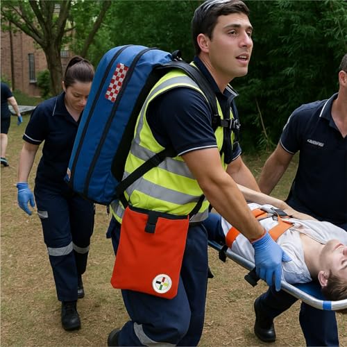 Image of Triage Tape & Belt Pack Kits, Outdoor First Aid Supplies (Black:Deceased, Red:Immediate, Yellow:Delayed, Green:Minor)