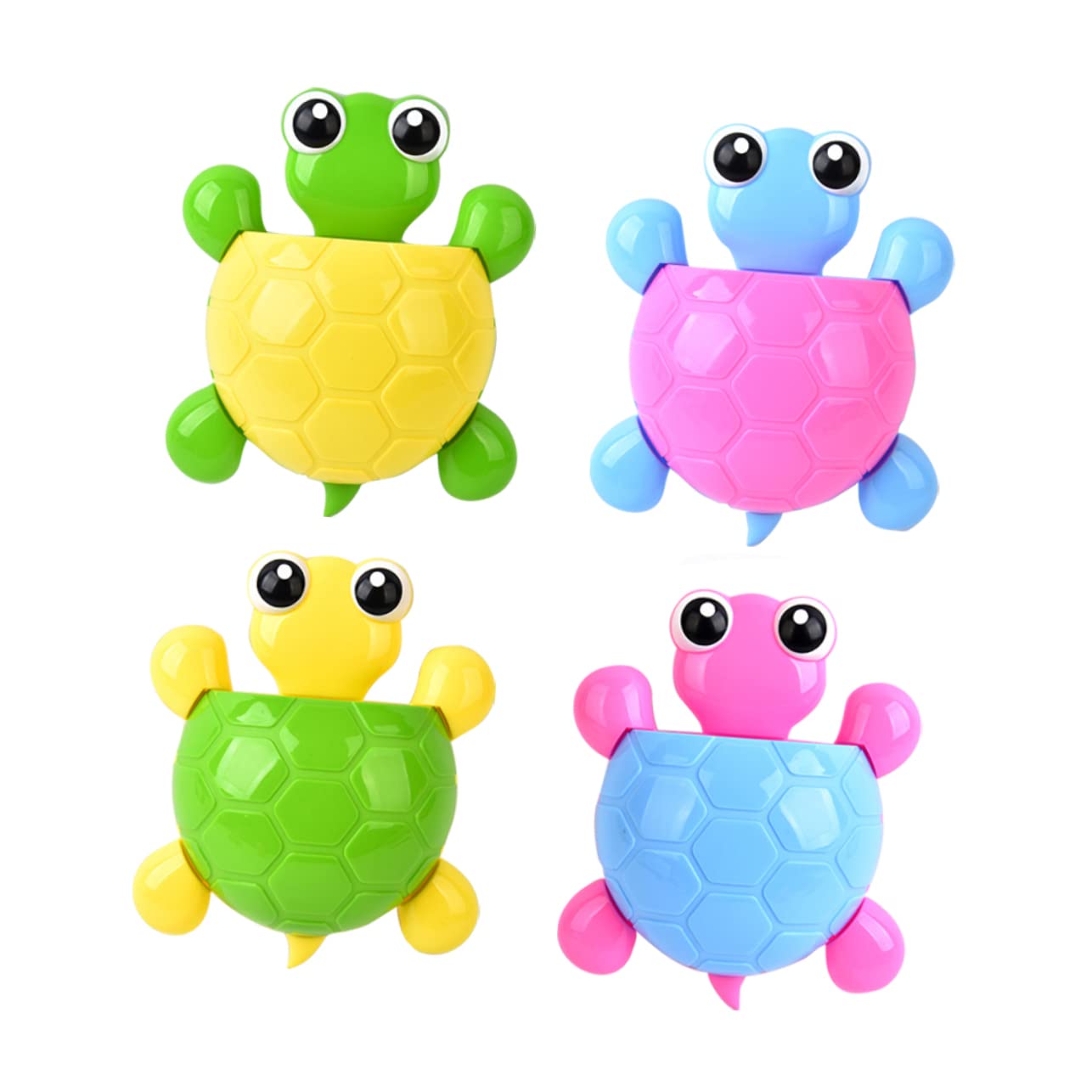 Portacepillos de Dientes de Tortuga Ventosa, 4 Piezas