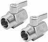 beduan 34 Shut Off Valve GHT Thread Stainless Steel Garden Hose Heavy Duty Connector 2 PCS