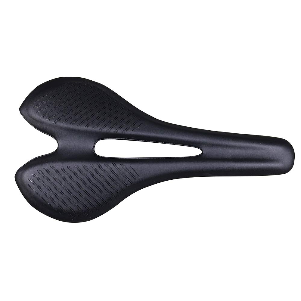 Sillin MTB 139G Carbon Fiber Road MTB Use 3K T800 Material de Carbono Almohadillas de Cuero súper Ligeros Rompe Bicycles Asiento Bicicleta SillíN(White)