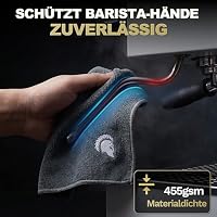 Barista Legends Barista Lappen 4 Stück Mikrofaser Tücher 30 x 30cm, Grau – Ansicht 6