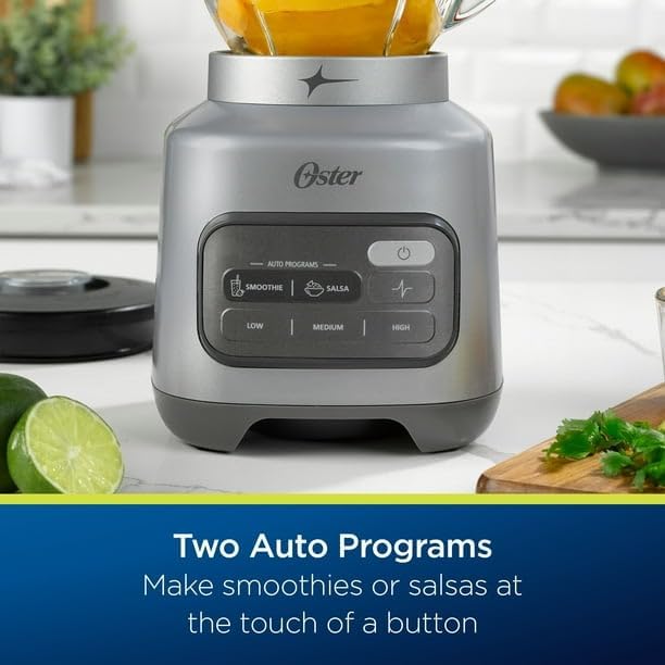 One-Touch Blender, 8-Cup Smoothie Blender, 4-Point stainless Steel Blades, Two Auto Programs: Smoothie and Salsa Auto Programs