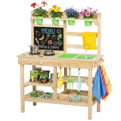 Qaba Wooden Kitchen and Planter Box