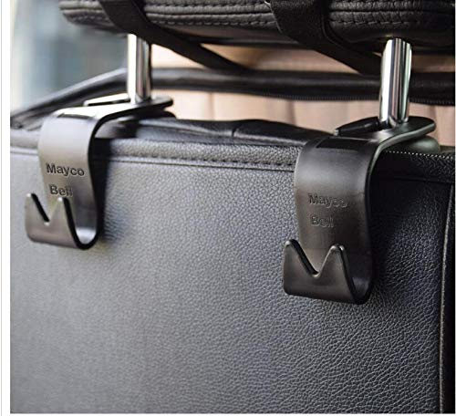 Set di 2 ganci per poggiatesta auto, organizer per sedile posteriore in pelle nera, per appendere borse, sacchi e cappotti | Leroy Merlin