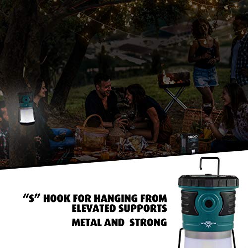 Blazin' Sun 1500 Lumen | Led Lanterns Battery Operated | Hurricane, Emergency, Storm, Power Outage Light | 200 Hour Runtime (Teal) - Thumbnail 4