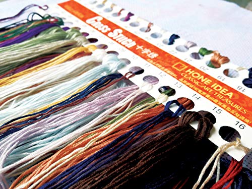 Joy Sunday Cross Stitch Kits Stamped Full Range Of Embroidery Starter Kits For Beginners Diy 14Ct 2 Strandst- The Beautiful Scenery Of Park（Printed 22×17 Inches #TOP2