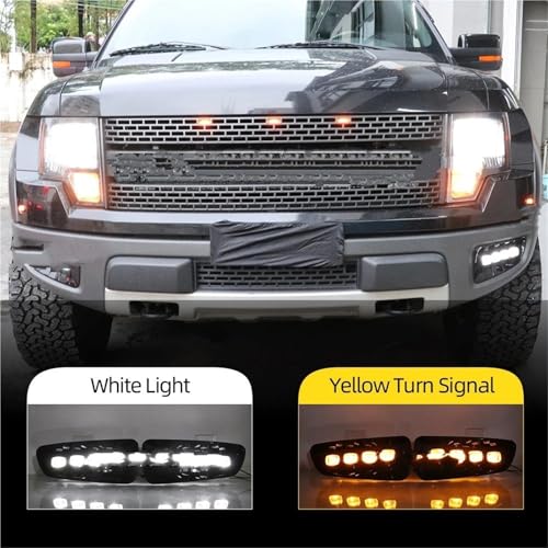 Señal Giro Coche Ford F150 Raptor SVT 2009-2013 DRL Luces Diurnas Amarillas 4