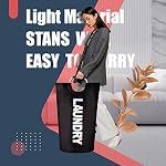 Caroeas 90L Laundry Basket (13 Colors), Waterproof Laundry Hamper, Laundry Bag with Padded Handles, Clothes Hamper Stands Up Well, Collapsible Laundry Basket Easy Storage - Image 3
