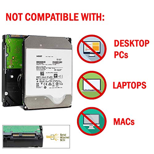 Image of HGST Ultrastar DC HC520 HDD 12TB 7200 RPM SAS 12Gb /s Interface 3.5-Inch 512e ISE Helium Data Center Enterprise Internal Hard Disk Drive HUH721212AL5200 (Renewed)