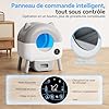 TRIUMPHKEY litiere Chat autonettoyante,90L+15L litiere Chat XXL,Panneau de Configuration,App-Steuerung,KI-Gesundheitstracking,Für Mehrere Katzen Elektrisches katzenklo