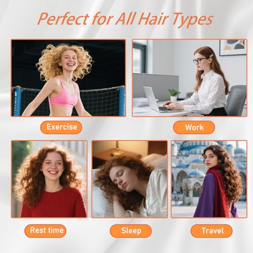 Bigodino Lungo Per Boccoli 5 Pezzi,Bigodini Morbidi Per Dormire Gomma Heatless Hair Curler Diy Arricciacapelli Senza Calore Flessibili Bigodino Fascia Capelli Per Capelli Bigodini Heatless - 7