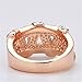 Hitaocity 18k Rose Gold Plated Rhinestone Simulated Weaves Wedding Engagement Promise Rings