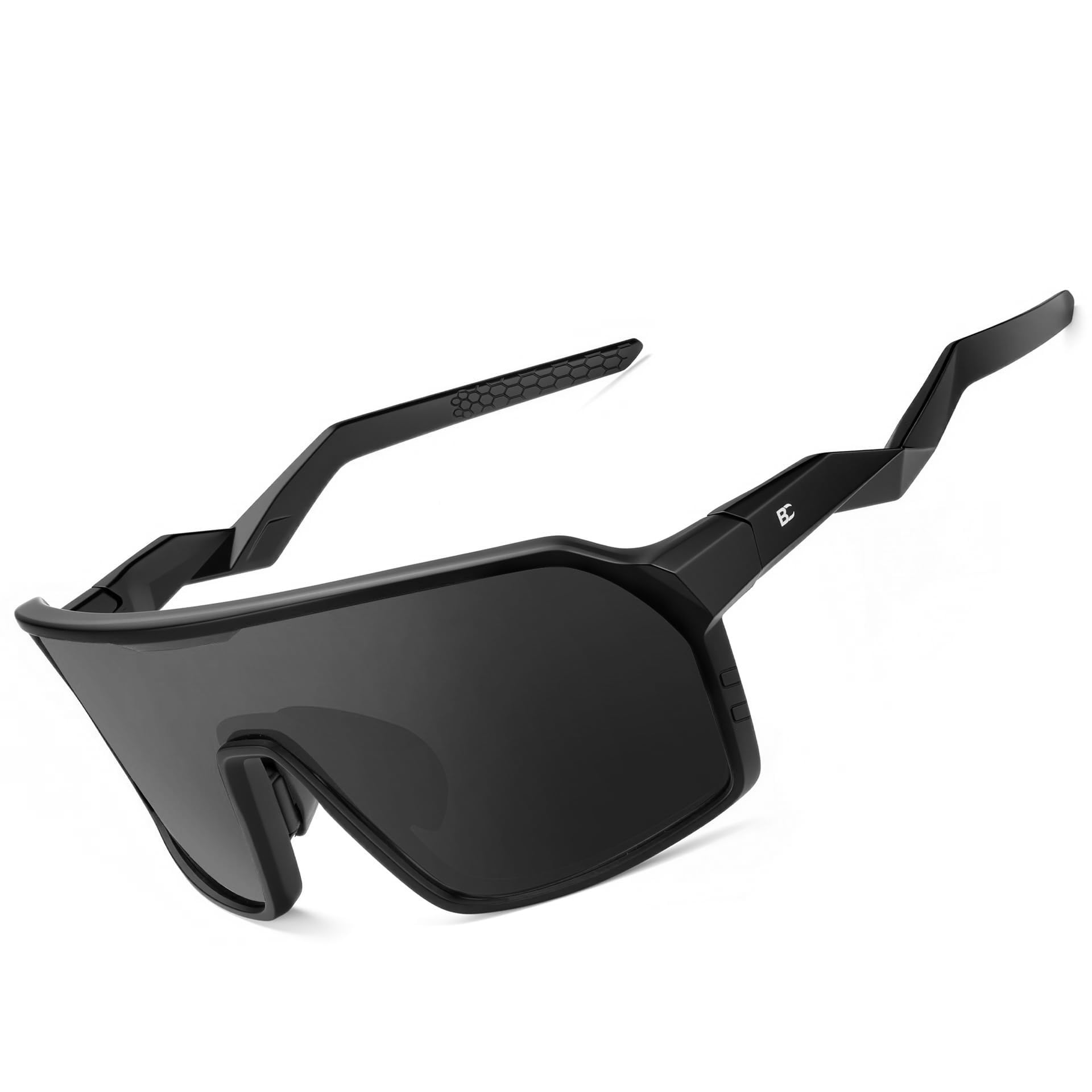 Bircenpro Sport Polarisiert Schnelle Brille: TR-90 Fahrradbrille Herren Damen UV400 Sportbrille Laufbrille für Fahrrad Ebike Laufen 25.7g
