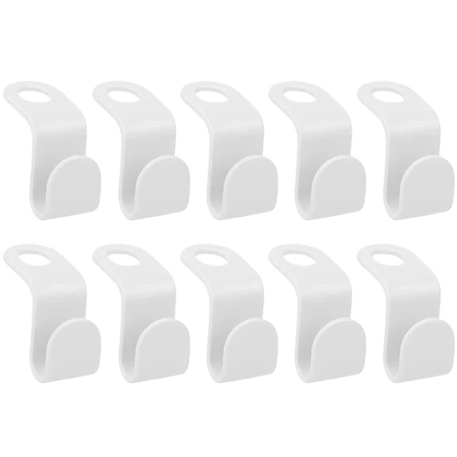 Hangers for Clothes Space Savers 200pcs Cascading Hanger Plastic Extender Clips Wardrobe Coat Organizer(White)