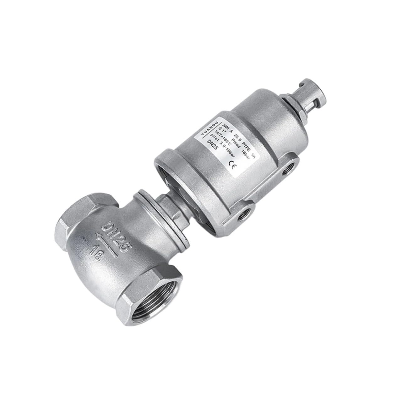 Valvola di arresto del tamburo di arresto dell'acqua ad azionamento pneumatico 1/2 "3/4" 1 "BSPT in acciaio inossidabile 304 for asciugatrice