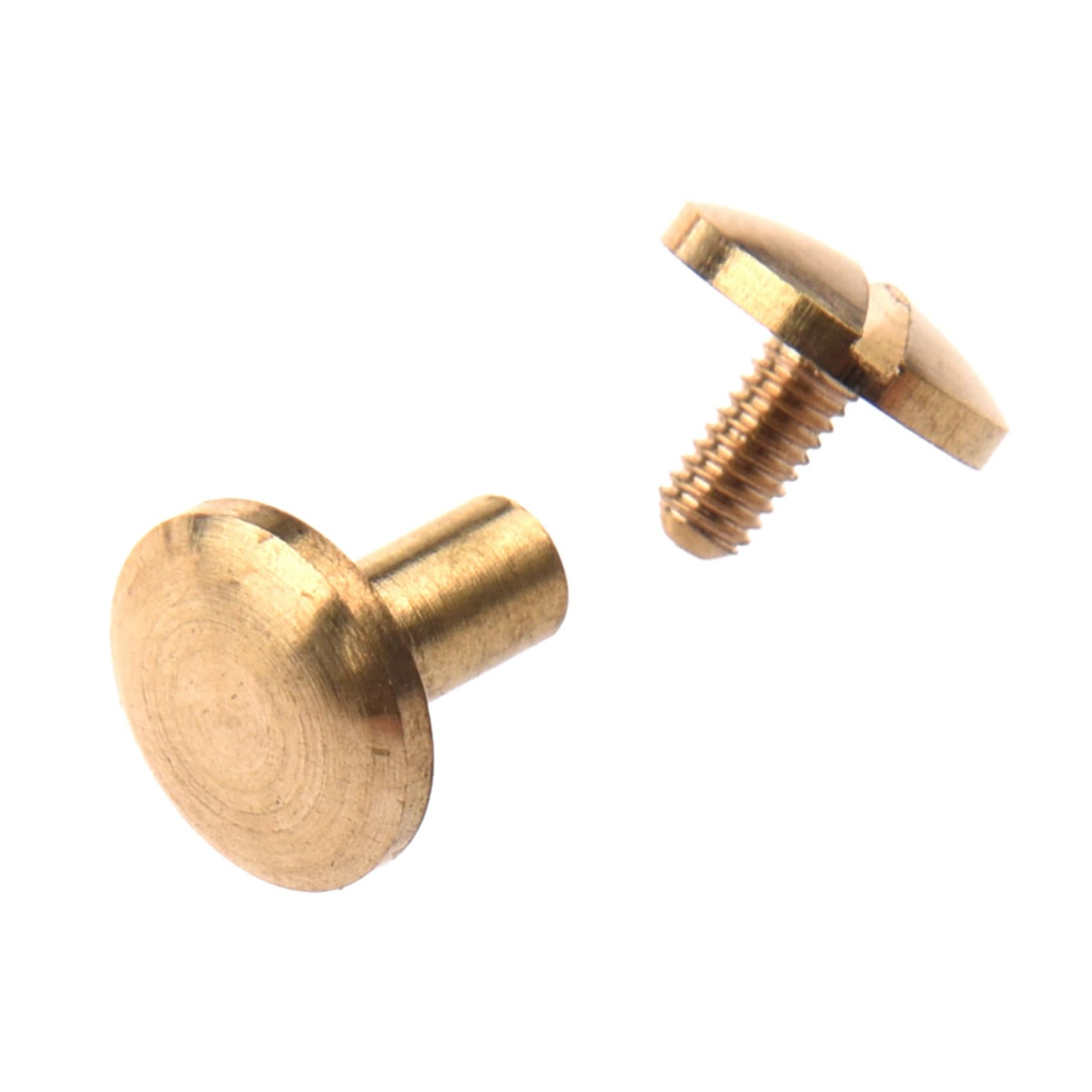 Bloepum 20x Arc Solid Brass Button Stud Screw Nail Screw Back Leather Rivet Belt 8mm