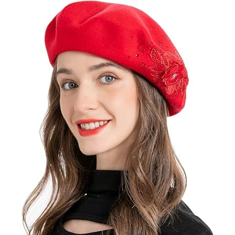 ZLYC Women's Reversible Cashmere Beret Hat Cover