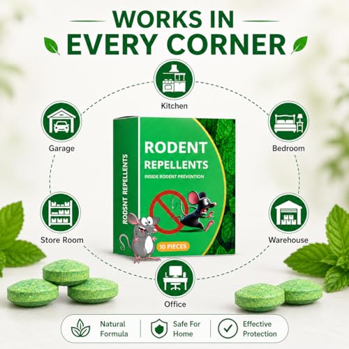 Image of Go Garden Natural Rat Repellent Balls for Car & Home Pack of 10 | Rodent Repellent for Car Engine, Wiring & Interiors | Mice & Rat Control for Home, Garage, Garden & Outdoor Areas