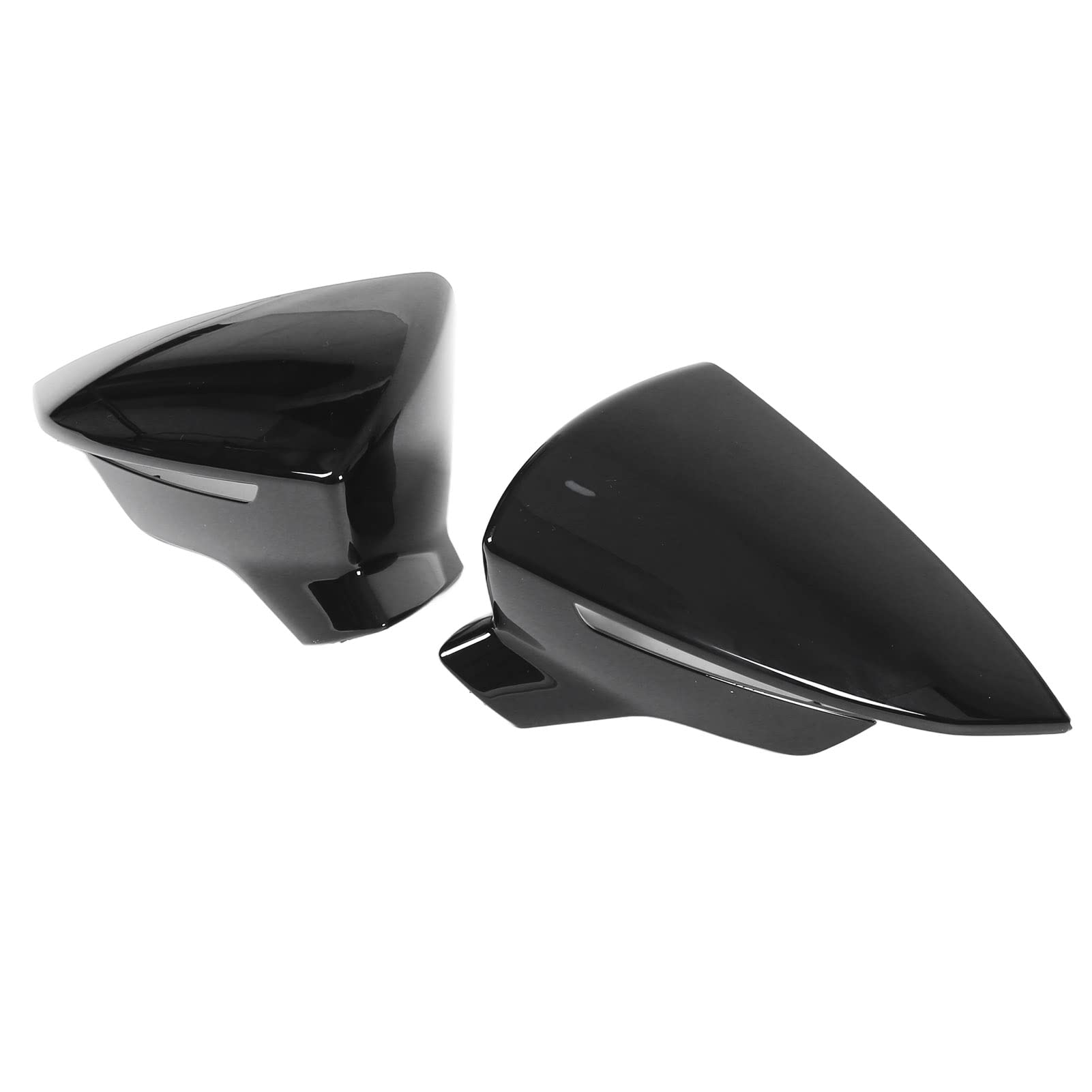 1 Para Osłony Lusterek Bocznych丨 Skrzydło Osłony Lusterka Bocznego, Para Osłony Ochronne na Lusterko Wsteczne Lewy Prawy Zamiennik dla SEAT Leon Mk3 5F ST FR Cupra 2013(Czarny błyszczący)