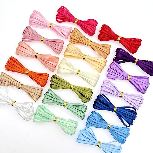 JZK 20 Color 3mm Thin Fabric Ribbon, 5m Polyester Satin Ribbon for Gift Wrapping Wedding/Party Decoration - Image 4