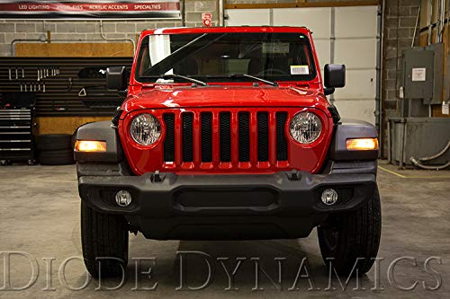 Diode Dynamics Front Turn Signal LEDs compatible with Jeep JL Wrangler Sport 2018-2025 (pair), 7443 HP24 Switchback
