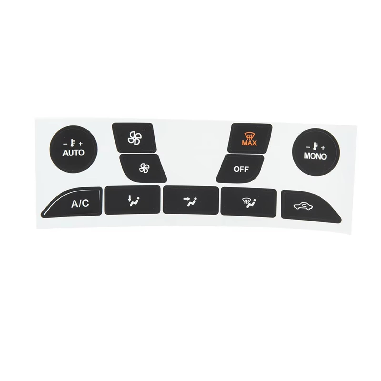Repair Patch Compatible with Focus 1999-2005 Car Air Condition Control Switch Button Repair Stickers Black Overlay White Lettering and Character