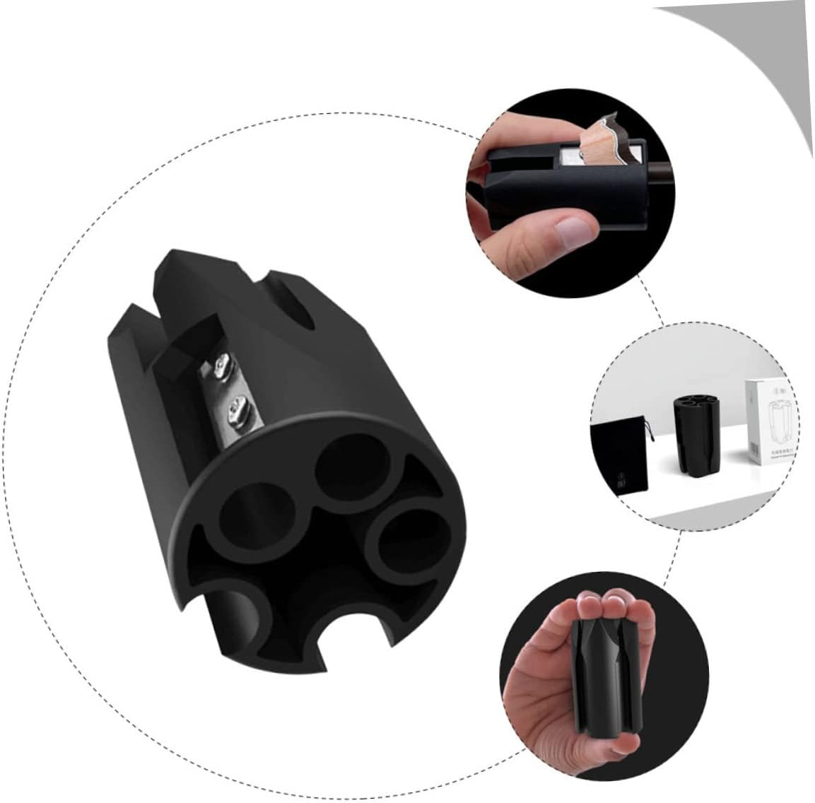 Mobestech Double Eyebrow Pencil Sharpener Trimmer for Precise Brow Liner Shaping Women Makeup Tool Portable and Wear-Resistant for Daily Cosmetic Use