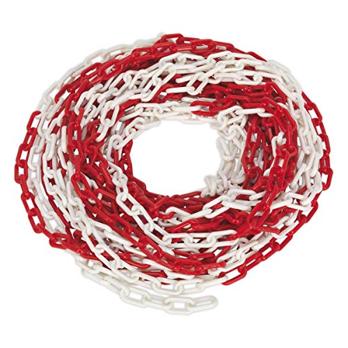 Image of Sealey Hsc25M Safety Chain Red/White 25Mtr X 6Mm