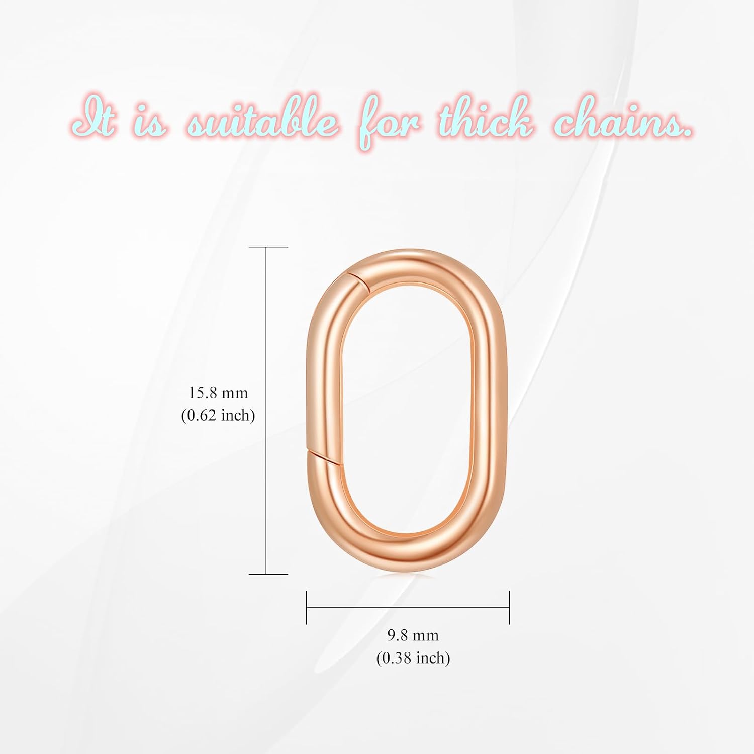 14K Gold Jewelry Clasp Necklace Extender Clasp Bracelet Extension Connector for DIY Necklace Bracelet Anklet Jewelry Making (Style 3-Rose)