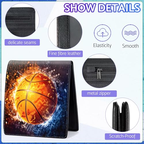 Image of Boys Wallet for Kids, Cool Kids Wallet for Boys Ages 8-10 9-12 11-15, Funny Basketball Leather Bifold Rfid Blocking, Coin Pocket Id Window for Teen Men Youth Guys Birthday Christmas Gifts