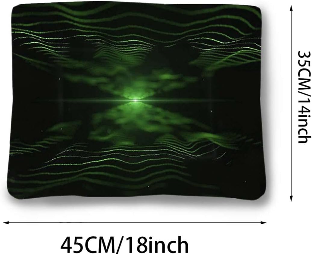 review Emerald Green Thermal Pet Mat Bed Liner Vibrant Abstract Psychedelic Washable Kennel Mat for Large Medium Small Dogs and Cats Lime Green 14