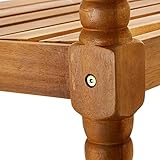 Dehner Gartenbank Home, 2-Sitzer, ca. 120 x 64 x 89 cm, FSC Akazienholz, natur - 3