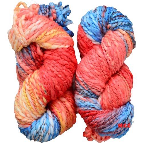 Image of M.G ENTERPRISE Knitting Yarn Thick Chunky Wool, Sumo Opal 600 gm Best Used with Knitting Needles-EE Art-HCB