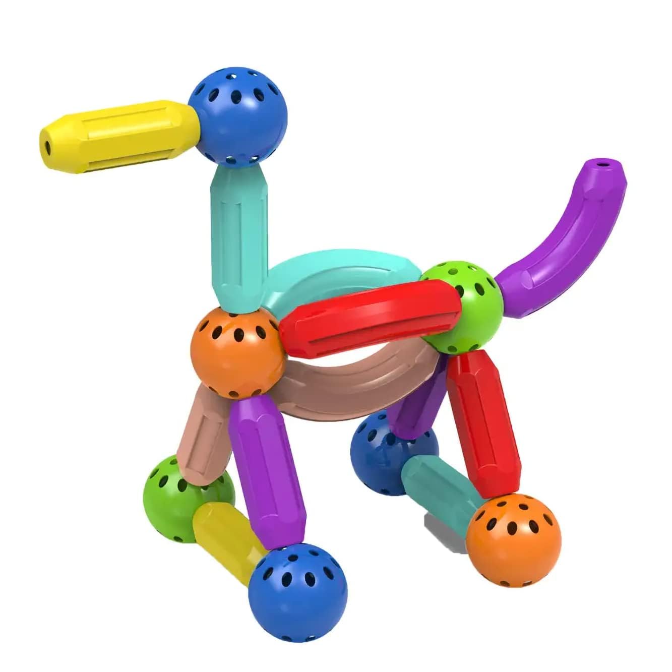 BELOXY DIY Sticks&Balls Building Blocks Toys, Kids Montessori