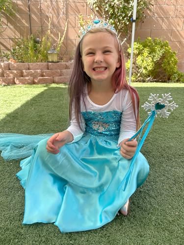 Vestido de Princesa para Niñas con Lentejuelas y Capa miniatura 4