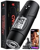 Sex Toys for Men Masturbator, Cafatop AI Sync Automatic Male Masturbators with Thrusting & Rotating, Adult Male Masturbation Stroker Electric Pocket Pussy, Men's Sex Machine Sex Toys with Suction Cup