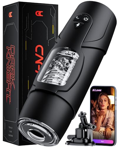 Cafatop Automatic Male Masturbator Sex Toys for Men with Thrusting & Rotating, Realistic Male Stroker Pocket Pussy with Suction Cup Base, IPX7 Waterproof USB Rechargeable Adult Sex Toys