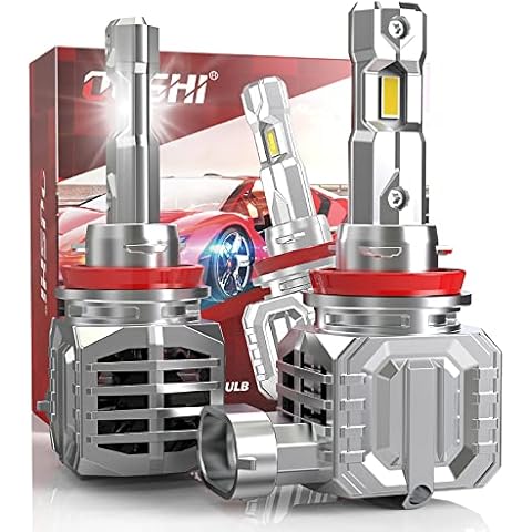 H11 LED Headlight Bulbs, OUSHI H8 LED 110W 20000LM Per Pair Extremely Fast Cooling Super Bright H9 LED Headlights Conversion Kit Waterproof 6500K Xenon White, Pack of 2 Cover