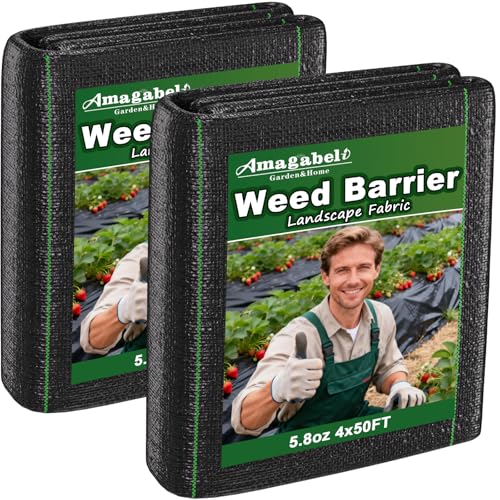 Best Breathable Landscape Fabric: Amagabeli 5.8oz 4ft x 100ft Weed Barrier Landscape Fabric