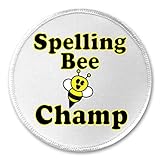 Spelling Bee Champ 3' Sew On Patch Cute Funny Humor Champion Winner