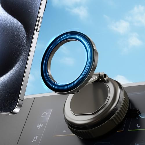 HAMKU Magnet Handyhalterung Auto - Vakuum Saugnapf, 360° Drehbar, Faltbar