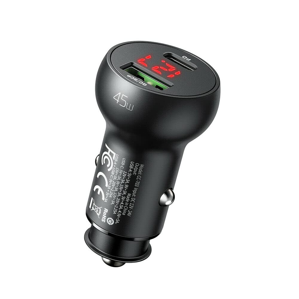 Mcdodo CC-7030 45W 1XType-c 1xUSB Girişli Dijital Göstergeli…