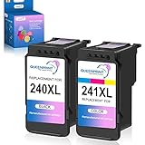 QUEENPRINT Remanufactured Ink Cartridge Replacement for Canon PG-240XL CL-241XL 240 XL 241 XL for...